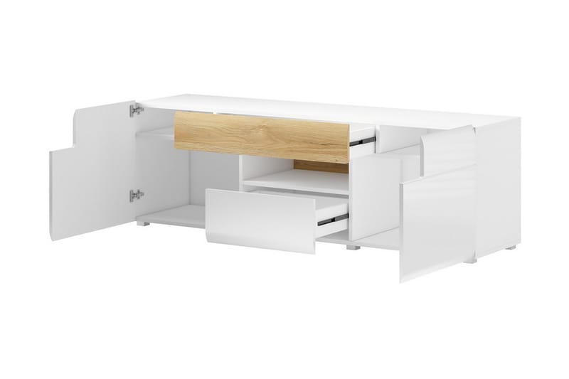 Saran tv-bord 159 cm - Træ/hvid - Møbler - TV borde & mediemøbler - TV-borde