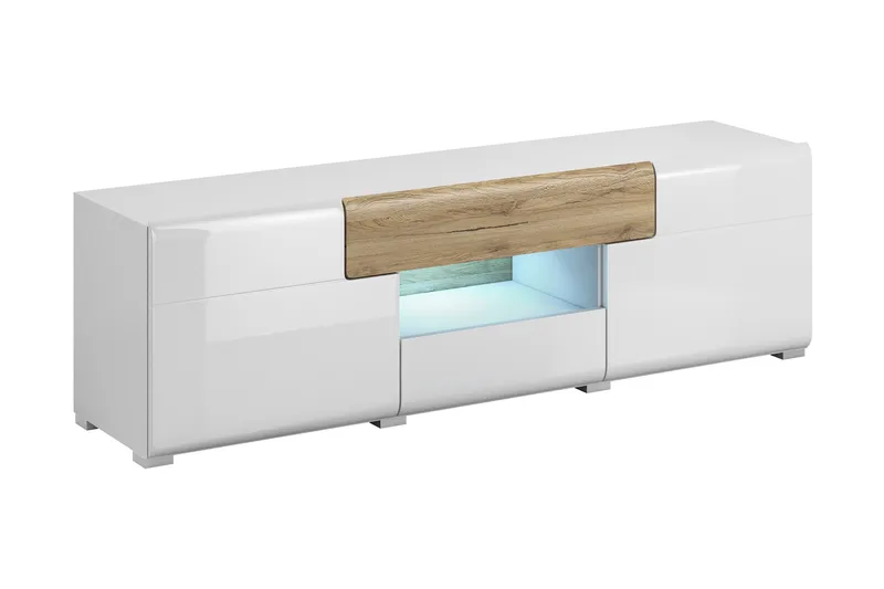 Saran tv-bord 159 cm, Træ/hvid