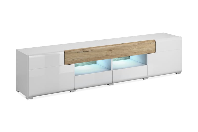 Saran tv-bord 208 cm - Træ/hvid - Møbler - TV borde & mediemøbler - TV-borde
