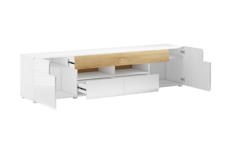 Saran tv-bord 208 cm - Træ/hvid - Møbler - TV borde & mediemøbler - TV-borde