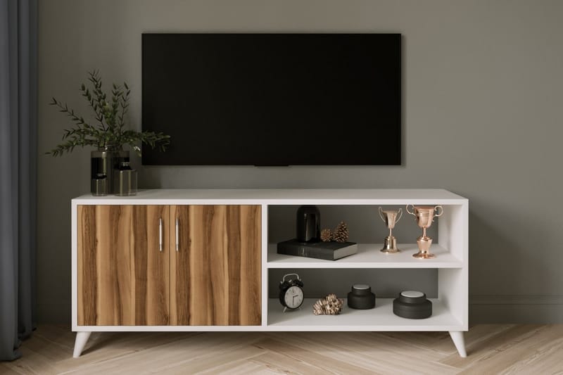 Sarisu TV-bord 150 cm - Natur/Hvid - Møbler - TV borde & mediemøbler - TV-borde