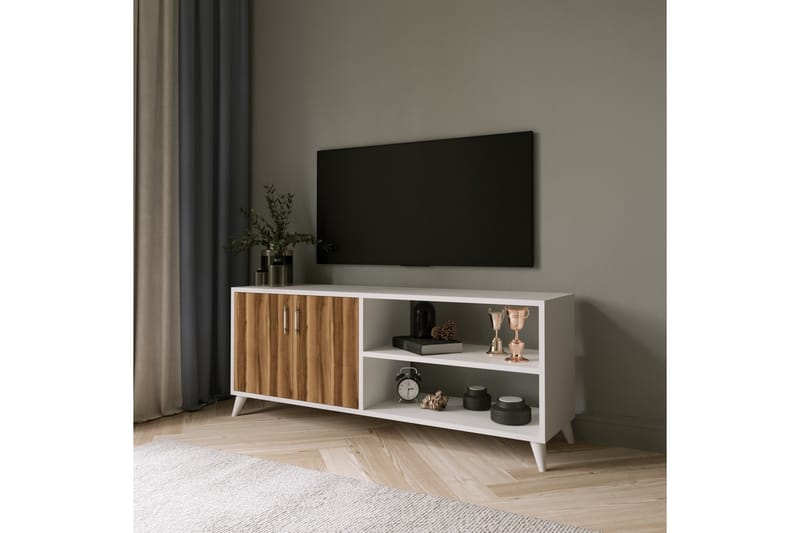 Sarisu TV-bord 150 cm - Natur/Hvid - Møbler - TV borde & mediemøbler - TV-borde