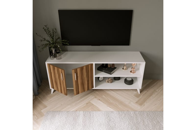 Sarisu TV-bord 150 cm - Natur/Hvid - Møbler - TV borde & mediemøbler - TV-borde
