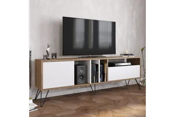 Schwefel TV-Bord 180 cm - Valnød|Sort|Hvid - Møbler - TV borde & mediemøbler - TV-borde