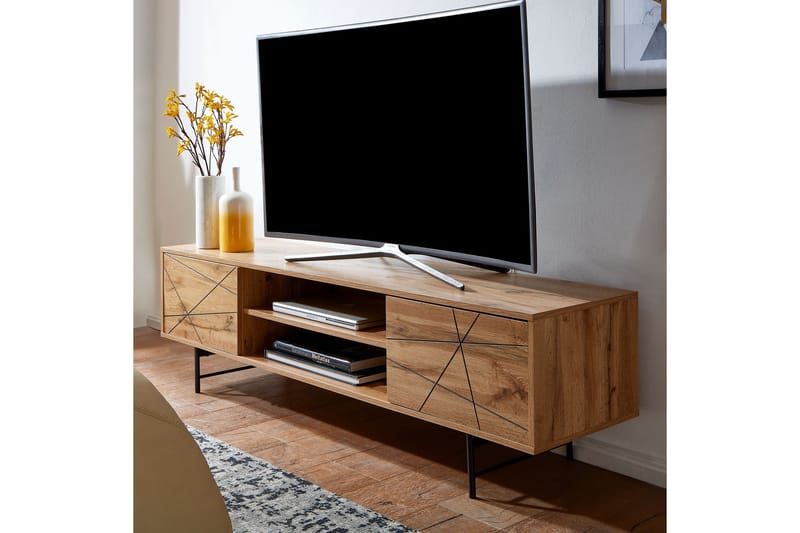 Seddik TV-Bord 45x160 cm Rektangulær - Brun - Møbler - TV borde & mediemøbler - TV-borde
