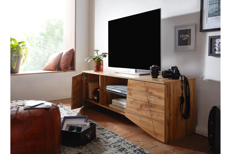 Seddik TV-Bord 50x160 cm Rektangulær - Brun - TV-borde