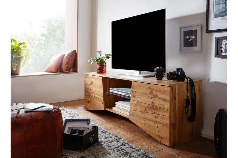Seddik TV-Bord 50x160 cm Rektangulær - Brun - Møbler - TV borde & mediemøbler - TV-borde