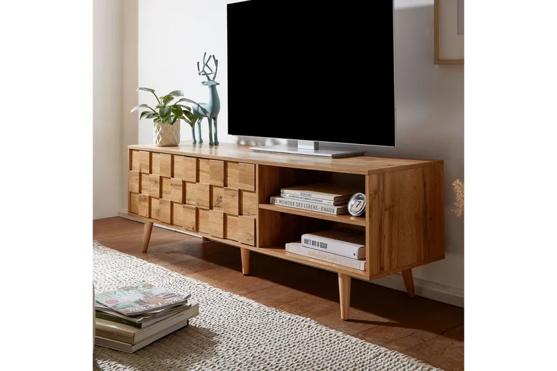 Seddik TV-Bord 51x160 cm Rektangulær - Brun - Møbler - TV borde & mediemøbler - TV-borde