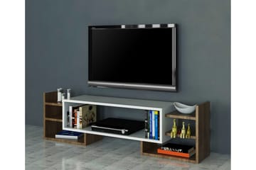 Semour TV-bænk 90 cm - Hvid/valnød - Møbler - TV borde & mediemøbler - TV-borde