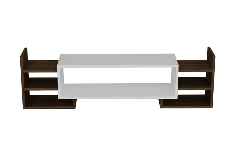 Semour TV-bænk 90 cm - Hvid/valnød - Møbler - TV borde & mediemøbler - TV-borde