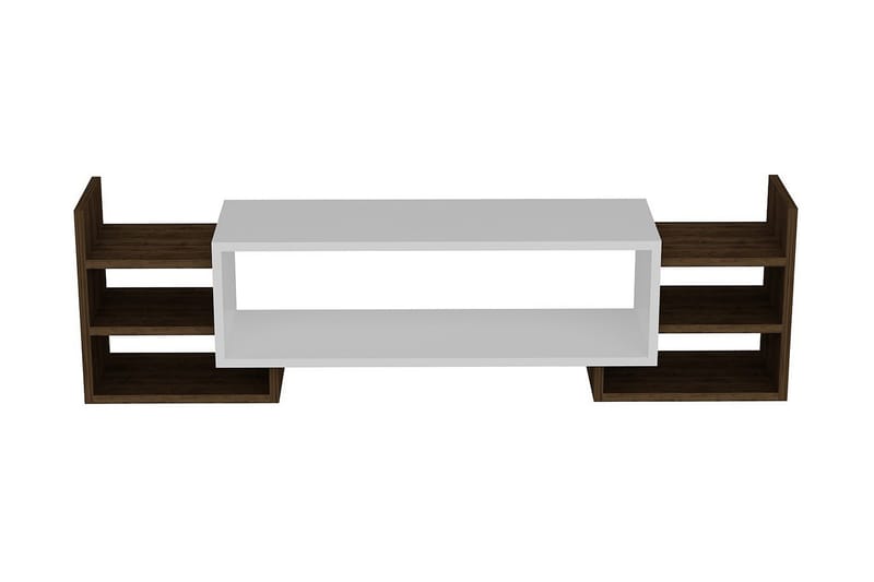 Semour TV-bænk 90 cm - Hvid/valnød - Møbler - TV borde & mediemøbler - TV-borde