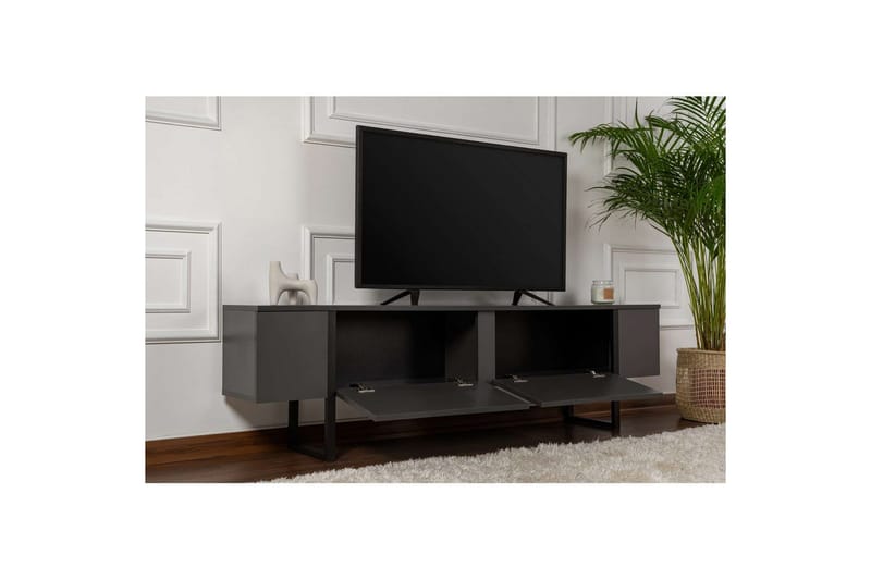 TV-bord Serenity Antracit Sort - Antracit Sort - Møbler - TV borde & mediemøbler - TV-borde