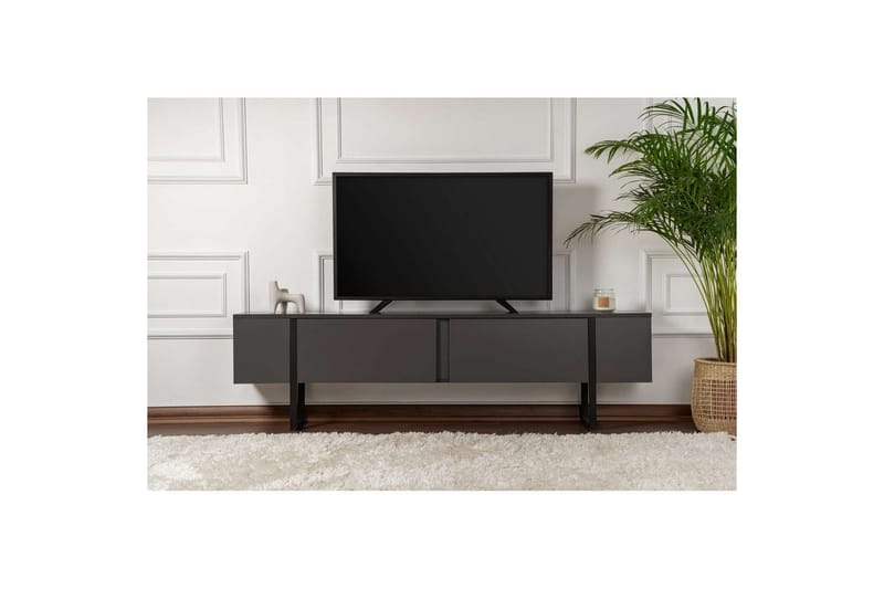 TV-bord Serenity Antracit Sort - Antracit Sort - Møbler - TV borde & mediemøbler - TV-borde