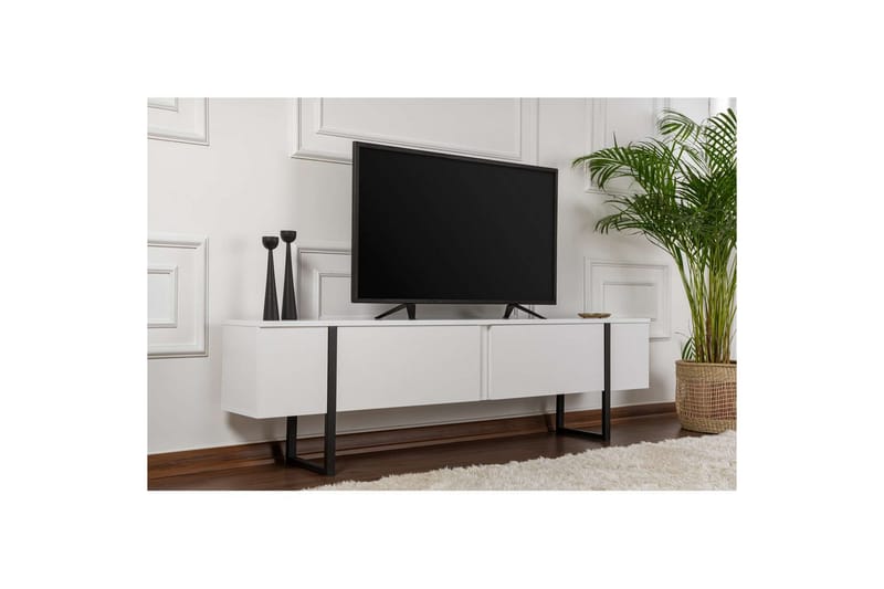 TV-bord Serenity Hvid Sort - Hvid Sort - Møbler - TV borde & mediemøbler - TV-borde