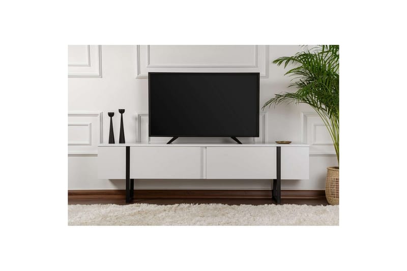 TV-bord Serenity Hvid Sort - Hvid Sort - Møbler - TV borde & mediemøbler - TV-borde
