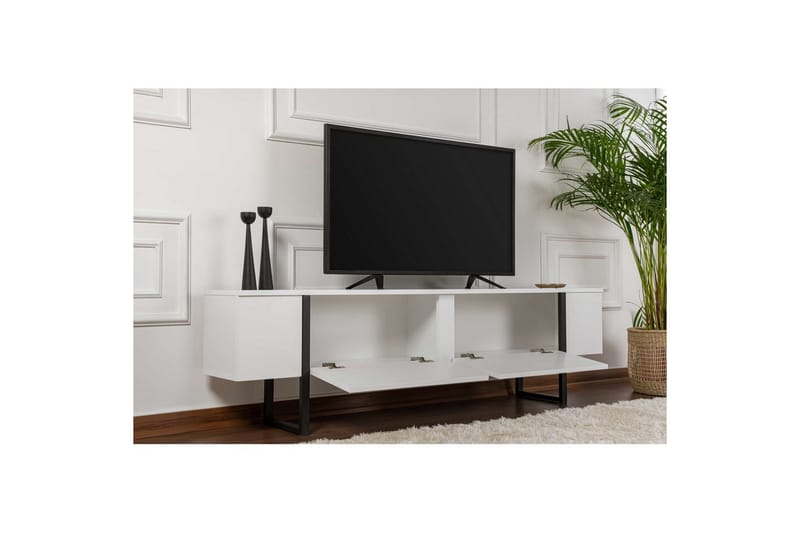 TV-bord Serenity Hvid Sort - Hvid Sort - Møbler - TV borde & mediemøbler - TV-borde