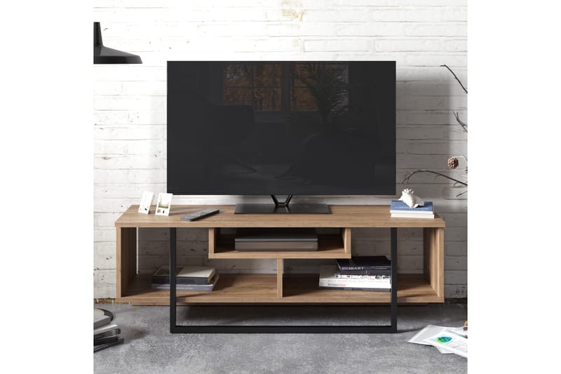 Sholly TV-Bord 119 cm - Valnød|Sort - Møbler - TV borde & mediemøbler - TV-borde