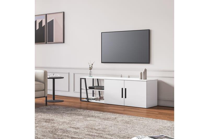 Sidibel TV-bord 150 cm - Hvid - TV-borde