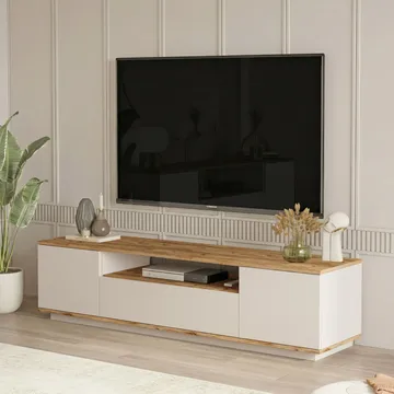 TV-bord Skye Decor Dara (180 x 44,6 x 44,5 cm) Atlantisk Fyr Cashmere - Atlantic Pine og Cashmere - Møbler - TV borde & mediemøbler - TV-borde