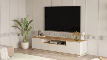 TV-bord Skye Decor Dara (180 x 44,6 x 44,5 cm) Atlantisk Fyr Cashmere - Atlantic Pine og Cashmere - Møbler - TV borde & mediemøbler - TV-borde