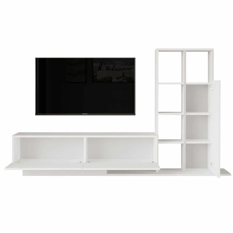TV-bord Skye Decor Eska (201,2 x 123,6 x 29,5 cm) hvid - Hvid - Møbler - TV borde & mediemøbler - TV-skab