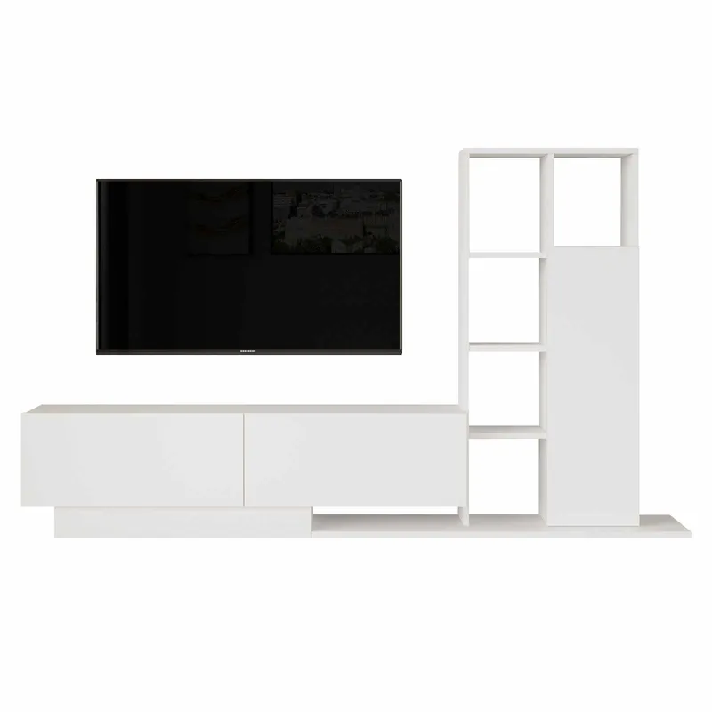 TV-bord Skye Decor Eska (201,2 x 123,6 x 29,5 cm) hvid, Hvid