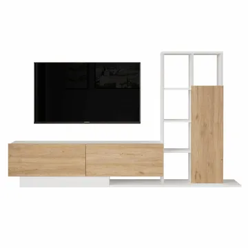 TV-bord Skye Decor Eska (201,2 x 123,6 x 29,5 cm) Naturhvid - Natur og hvid - Møbler - TV borde & mediemøbler - TV-borde