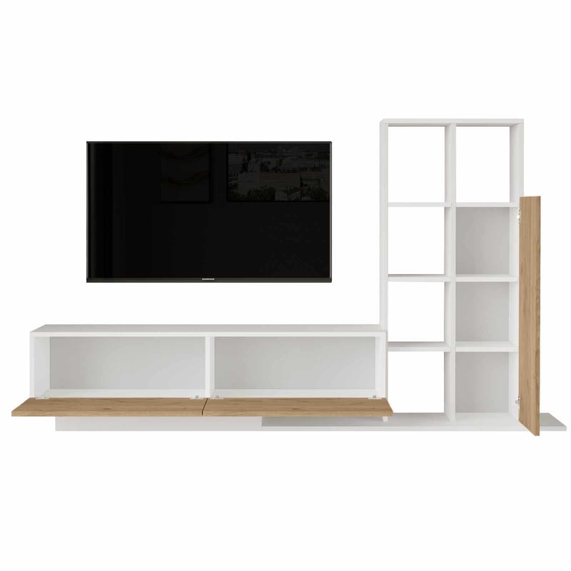 TV-bord Skye Decor Eska (201,2 x 123,6 x 29,5 cm) Naturhvid - Natur og hvid - Møbler - TV borde & mediemøbler - TV-skab