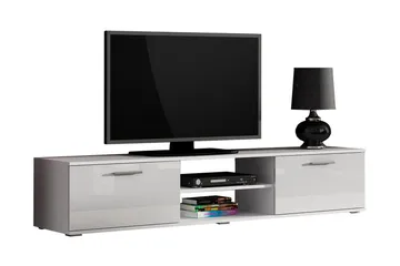 Soho Fritstående Tv-bord 180 cm med Opbevaring i Malet Træ - Hvid - Møbler - TV borde & mediemøbler - TV-borde