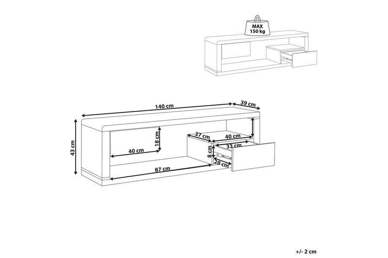 TV-bord Spokan - Møbler - TV borde & mediemøbler - TV-borde
