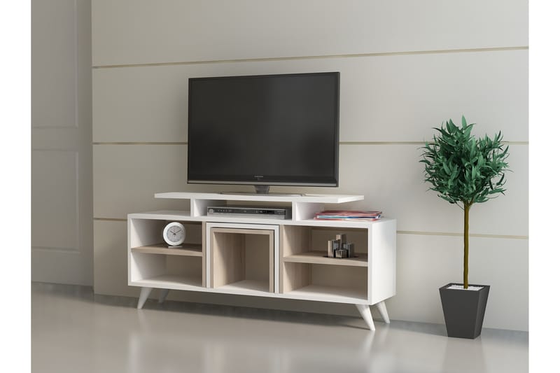 Sqandie TV-Bord 120 cm - Hvid - TV-borde