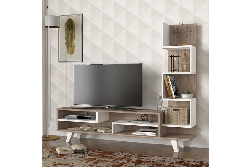 Sqandie TV-Bord/ boghylde 149 cm - Hvid - Møbler - TV borde & mediemøbler - TV-borde
