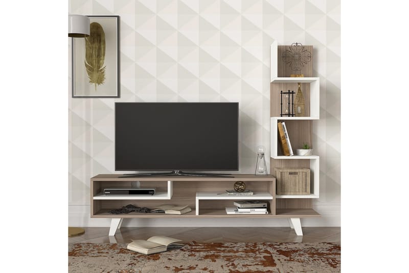 Sqandie TV-Bord/ boghylde 149 cm - Hvid - Møbler - TV borde & mediemøbler - TV-borde