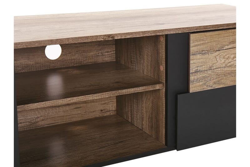 Sterlingen TV-bord 148x40 cm - Lyst Træ/Sort - Møbler - TV borde & mediemøbler - TV-borde