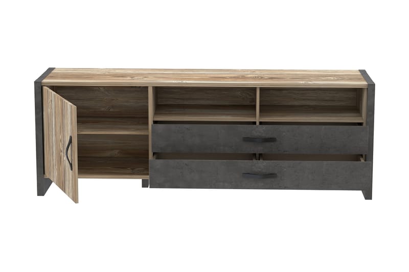 Strumica TV-Bord 190 cm - Brun/Grå - Møbler - TV borde & mediemøbler - TV-borde