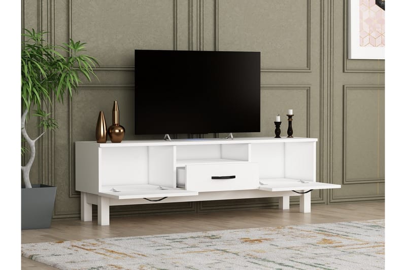 Suzi Tv-bord 150x35,3 cm Hvid - Hanah Home - Møbler - TV borde & mediemøbler - TV-borde