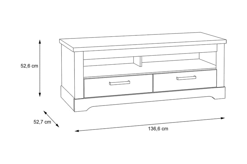 Svetis TV-Bord 137 cm - Hvid - Møbler - TV borde & mediemøbler - TV-borde