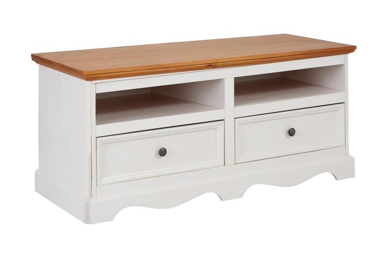 Taisia tv-bord 120 cm, hvid/Brun