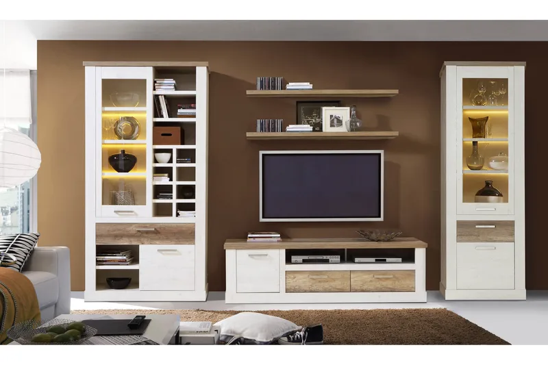 Talebi TV-Bord 179 cm - Brun/hvid - Møbler - TV borde & mediemøbler - TV-borde