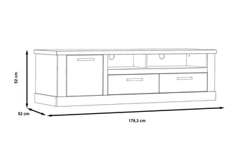 Talebi TV-Bord 179 cm - Brun/hvid - Møbler - TV borde & mediemøbler - TV-borde