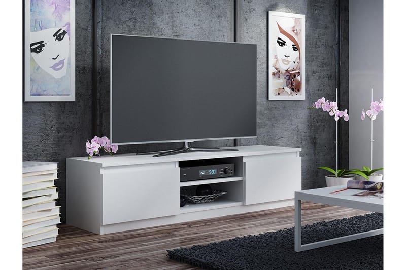 Tarnovo TV-Bord 140 cm - Hvid - Møbler - TV borde & mediemøbler - TV-borde