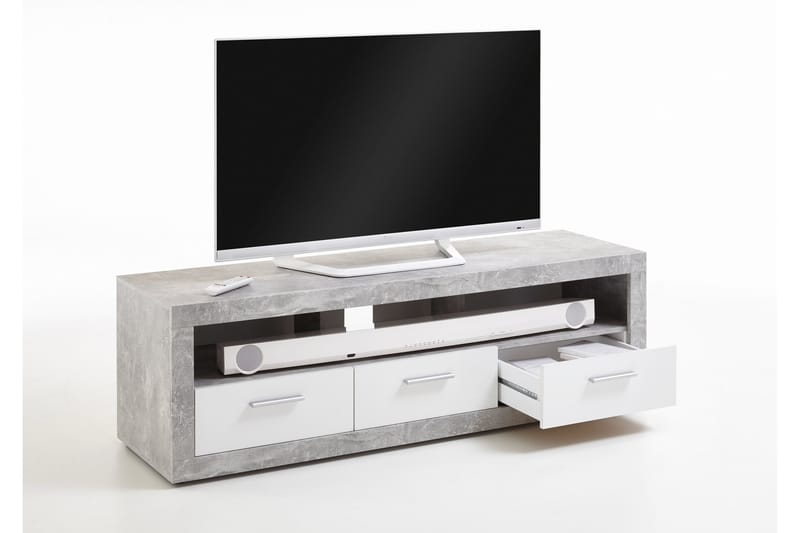 Tekiyah TV-Bord 152 cm - Hvid/Grå - Møbler - TV borde & mediemøbler - TV-borde