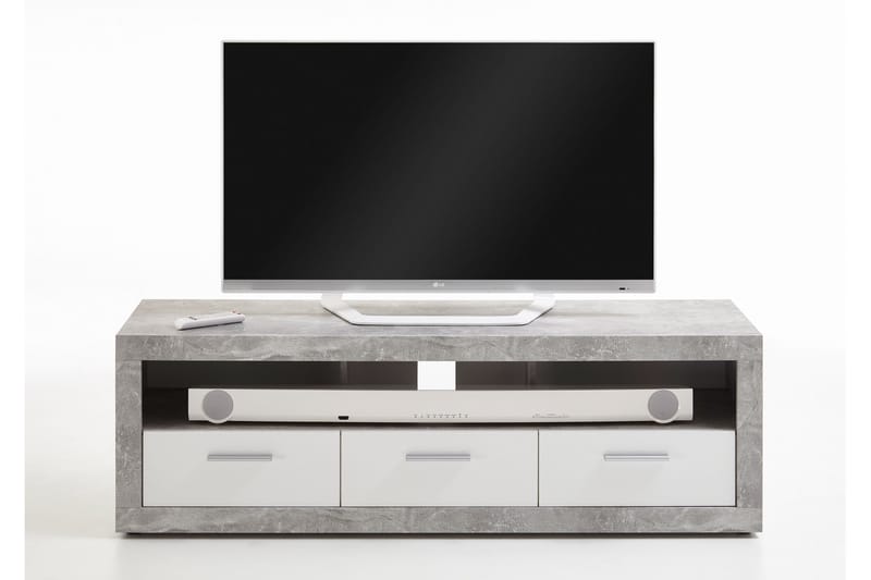Tekiyah TV-Bord 152 cm - Hvid/Grå - Møbler - TV borde & mediemøbler - TV-borde