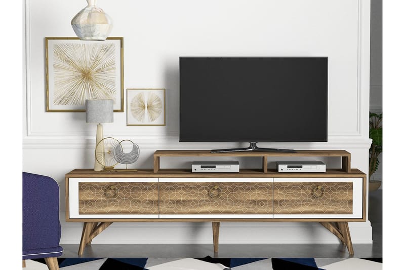 Tera Home TV-bænk 180 cm - Valnød - TV-borde