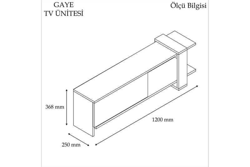 Terasa TV-Bord 120 cm - Valn�ød|Grå - Møbler - TV borde & mediemøbler - TV-borde