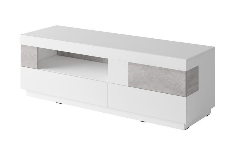 Tomeka tv-bænk 160 cm - Hvid/træ - Møbler - TV borde & mediemøbler - TV-borde