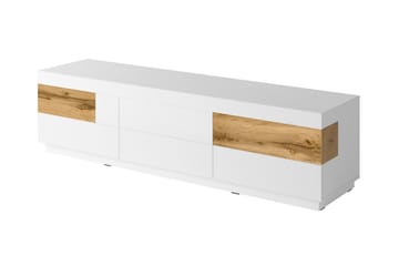 Tomeka tv-bænk 206 cm - Hvid/træ - Møbler - TV borde & mediemøbler - TV-borde