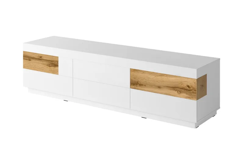 Tomeka tv-bænk 206 cm, Hvid/træ