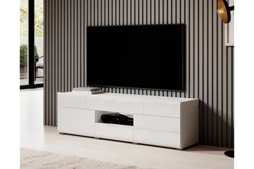 Toreno Tv-bord 159 cm med Opbevaring i Træ - Hvid - Møbler - TV borde & mediemøbler - TV-borde