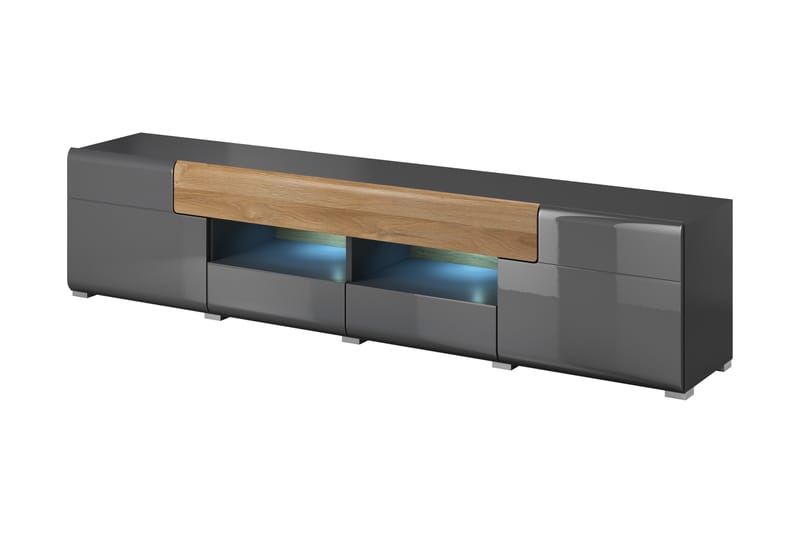 Toreno TV-Bord 208 cm - Antracit / Natur - Møbler - TV borde & mediemøbler - TV-borde